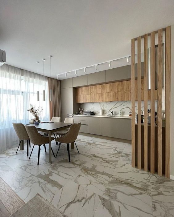 کابینت‌های مدرن با طراحی مینیمال و خطوط صاف، روحی تازه به آشپزخانه می‌بخشند